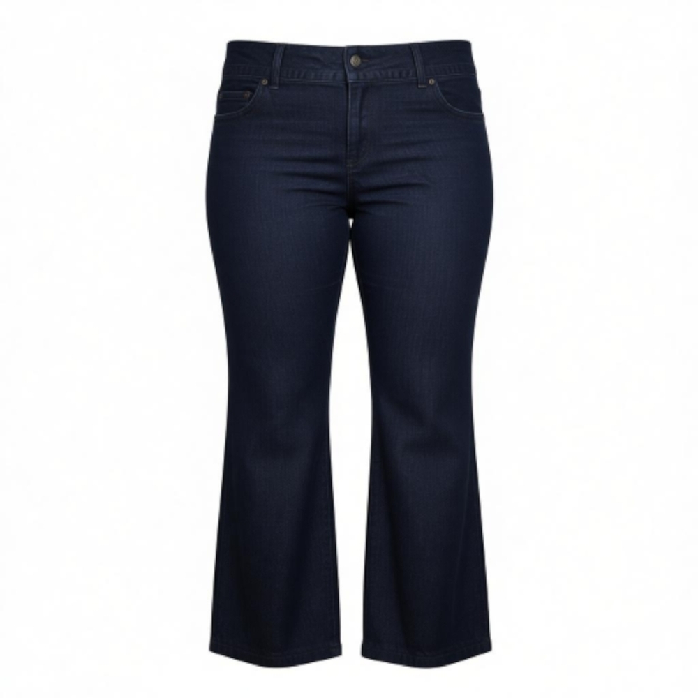 Monroe and Main Lola Curvy Fit Jeans Women’s 14 Dark Wash Bootcut Button Pockets